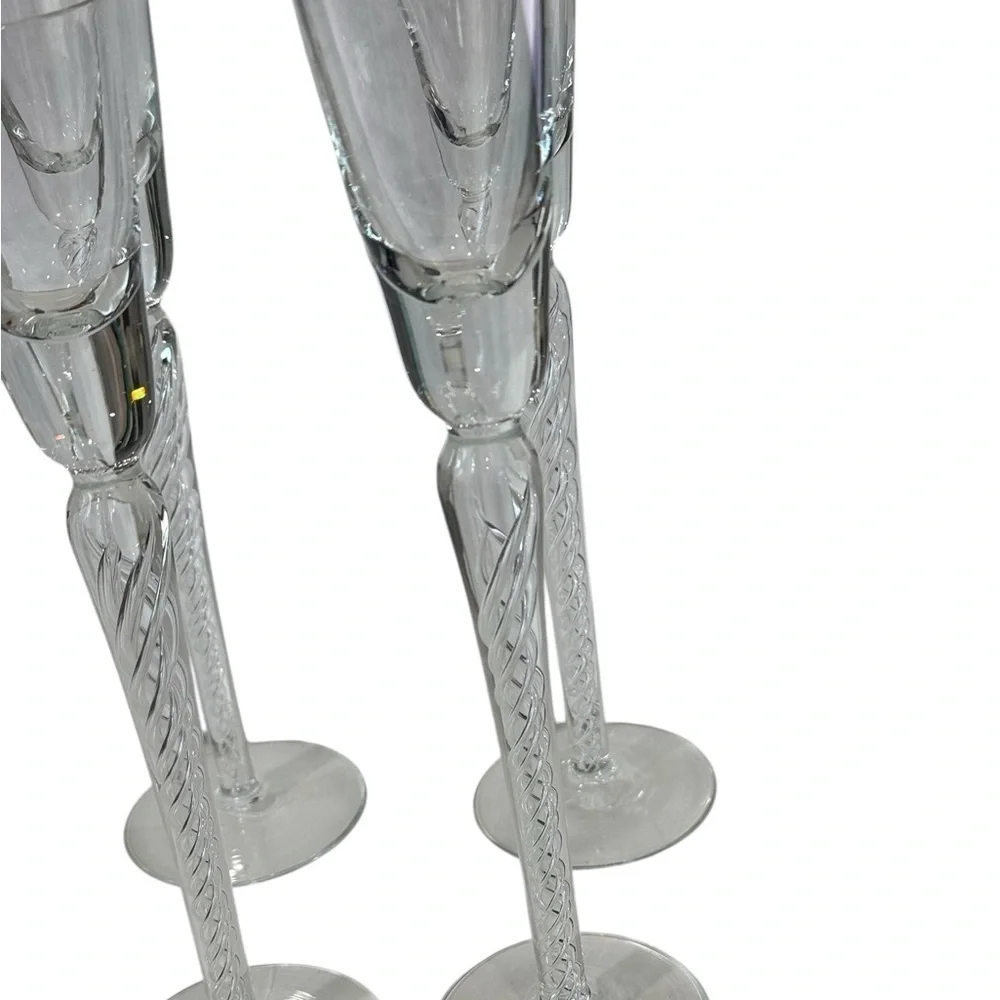 Stuart Crystal Iona Air Twist Stem Hand Blown Glass  Apertif Cordials England
